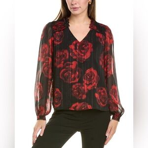 NWOT Nanette Nanette Lepore Rose Blouse Size Medium